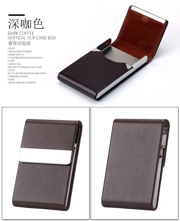 Direct Selling Business Bank Enterprise Creative Gifts Stainless Steel Office Business Card Holder Advertisement Promotional Met