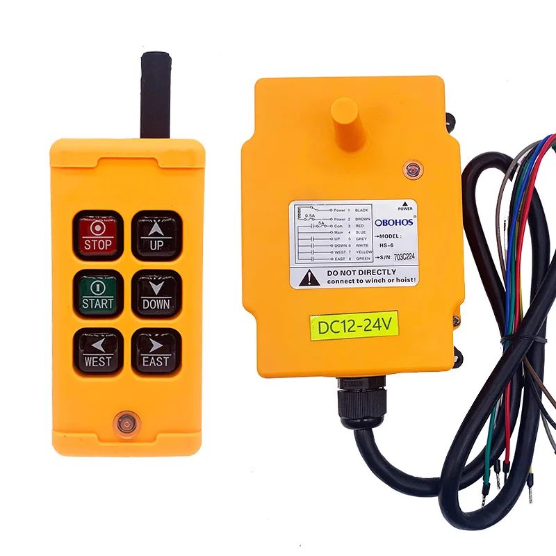 

HS-6 OSHS 4 Buttons 24V 110V radio 433mhz wireless remote control for crane