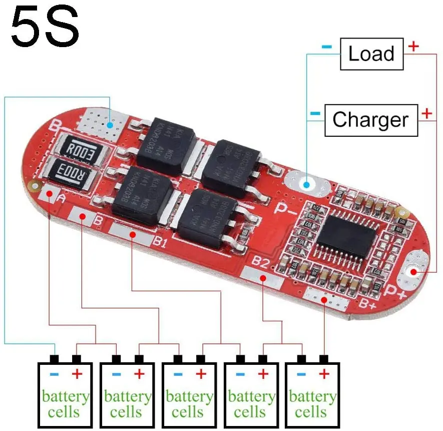 Схема подключения платы bms 5s на 18 вольт