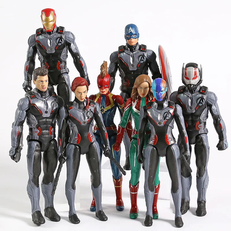 

Avengers Endgame Iron Man Captain Marvel America Black Widow Nebula Hawkeye Ant-Man PVC Action Figures Toys 8pcs/set