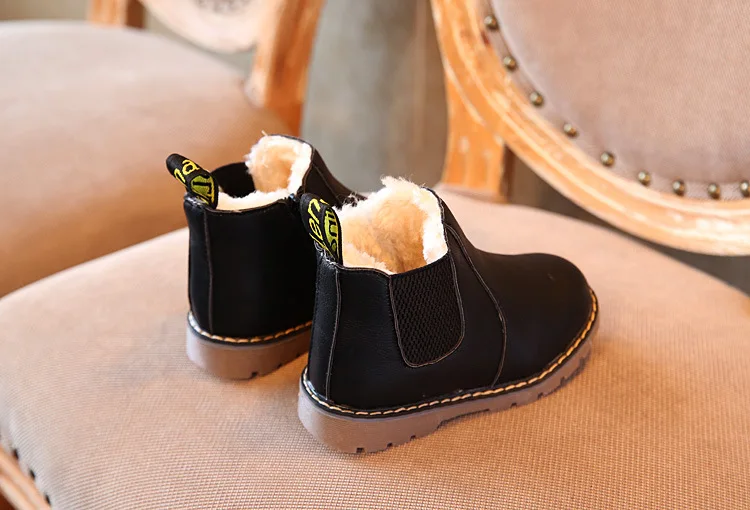 Autumn winter children's shoes for boys short boots British boots girls single boots retro Martins boots