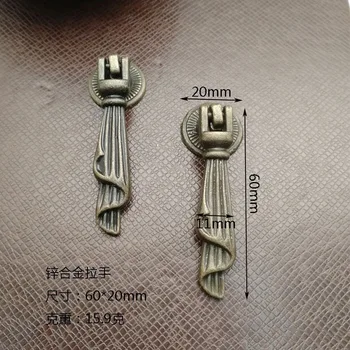 2Pcs Antique Furniture Handle Vintage Cabinet Knobs and Handles Kitchen Drawer Wardrobe Cupboard Grip Pull Knobs wScrews