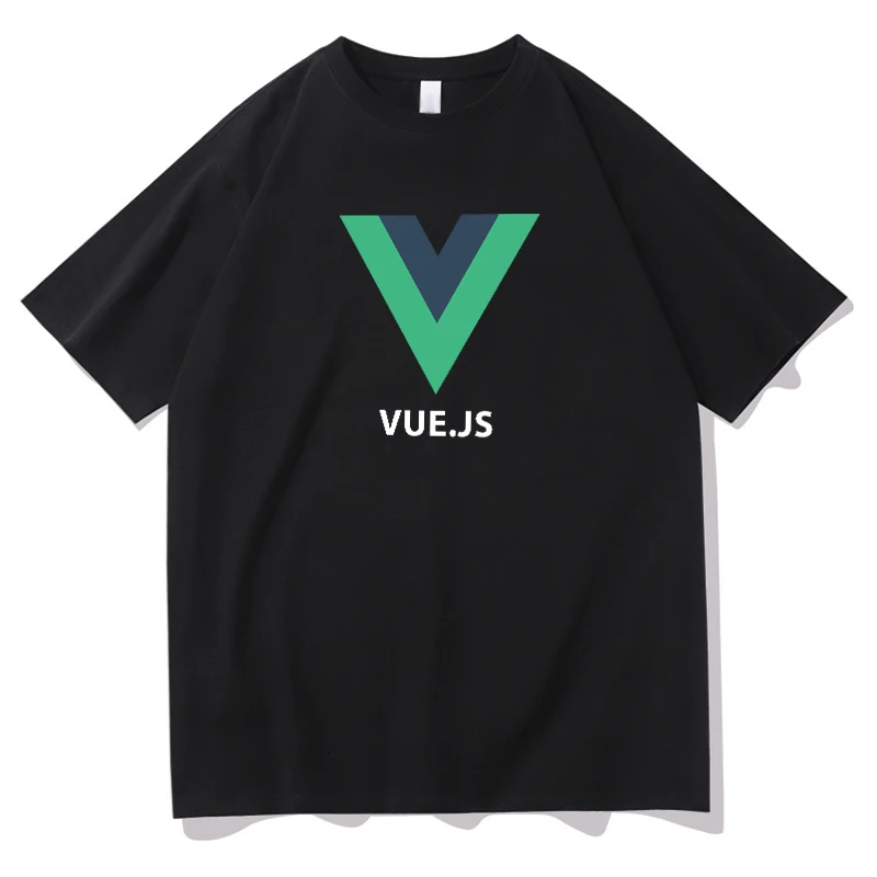 Frontend Vue.js Programmer Shirt Geek Hacker Coder Gift Web Developer Tshirt Cotton Tee IT Present For Husband Boyfriend | Мужская