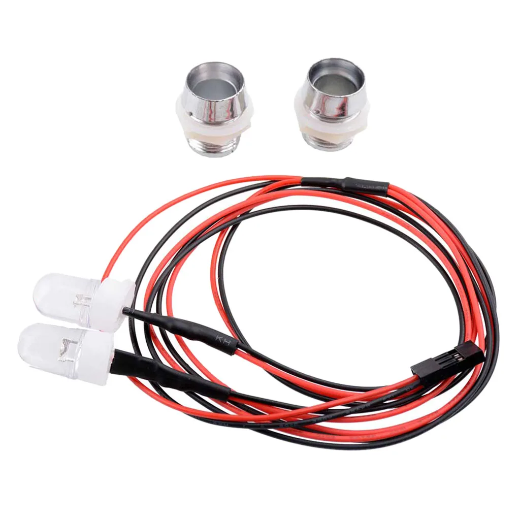 Kit 2x LED 10mm Blanc pour Voiture RC HSP 1/5 1/8 1/10 1/12 1/16