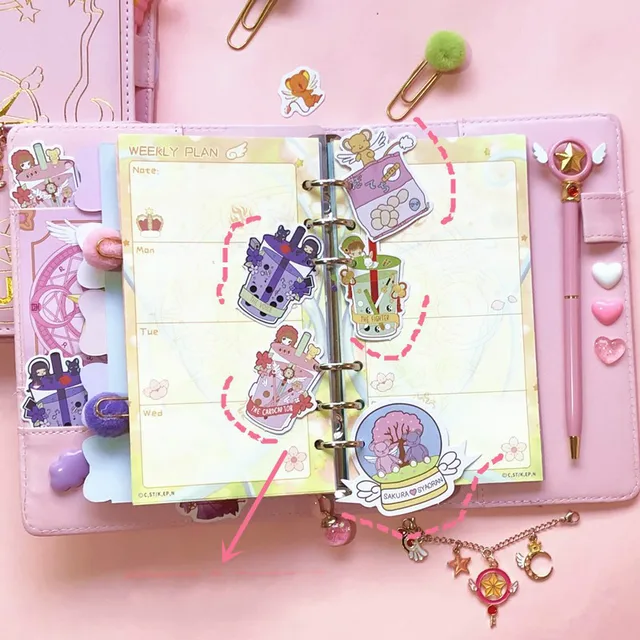 1PC Kawaii Sakura Cat Planner Notebook – my kawaii office