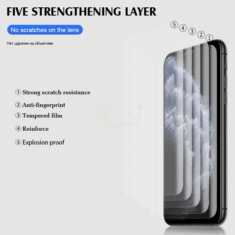2 шт Полное клеевое УФ закаленное стекло для iphone 11 Pro X XR XS Max 7 8 6 6s PLus Защитная пленка для экрана
