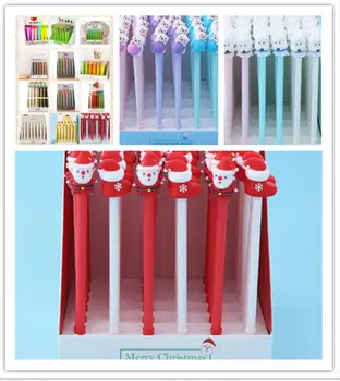 

many design cat dog bear monkey christmas Doughnut ice cream penguin frog panda gel pen cartoon black neutral pen 0.5mm 36pc/lot