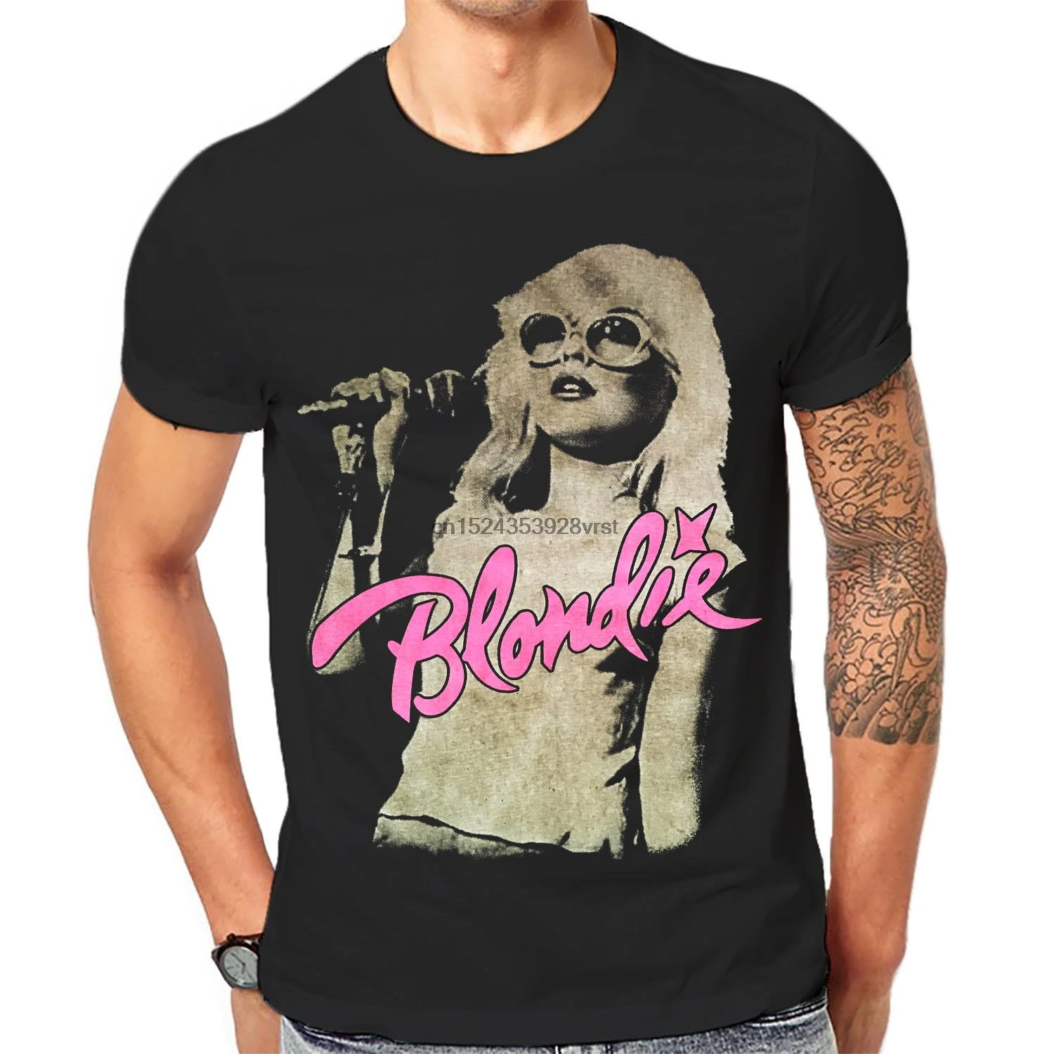 Blondie классная футболка ретро старая группа черная классическая рок футболки 1-A-090
