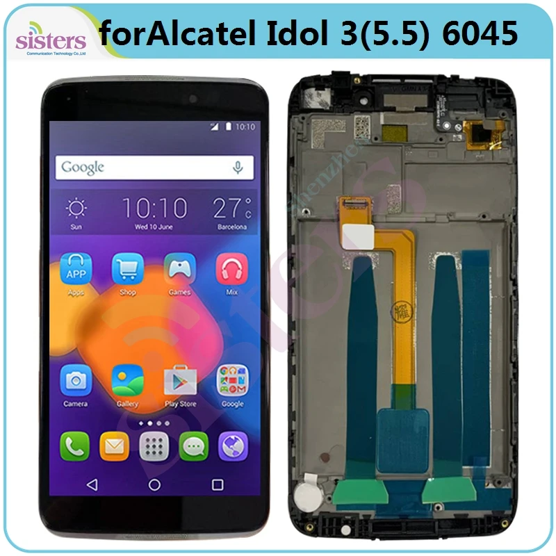 ЖК-экран для Alcatel Idol 3 5 6045Y 6045K 6045O ЖК-дисплей сенсорный экран дигитайзер с рамкой в
