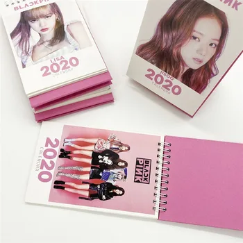 

KPOP BLACKPINK JENNIE LISA Hand Drawing 2020 Desktop Paper Calendar Dual Daily Scheduler Table Planner Yearly Agenda Organizer