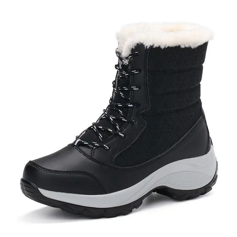 Winter Boots Shoes Woman Sneakers Snow Boots For Women thigh high boots Waterproof Ladies Snow Boots Warm Plush Shoes Footwear - Цвет: D