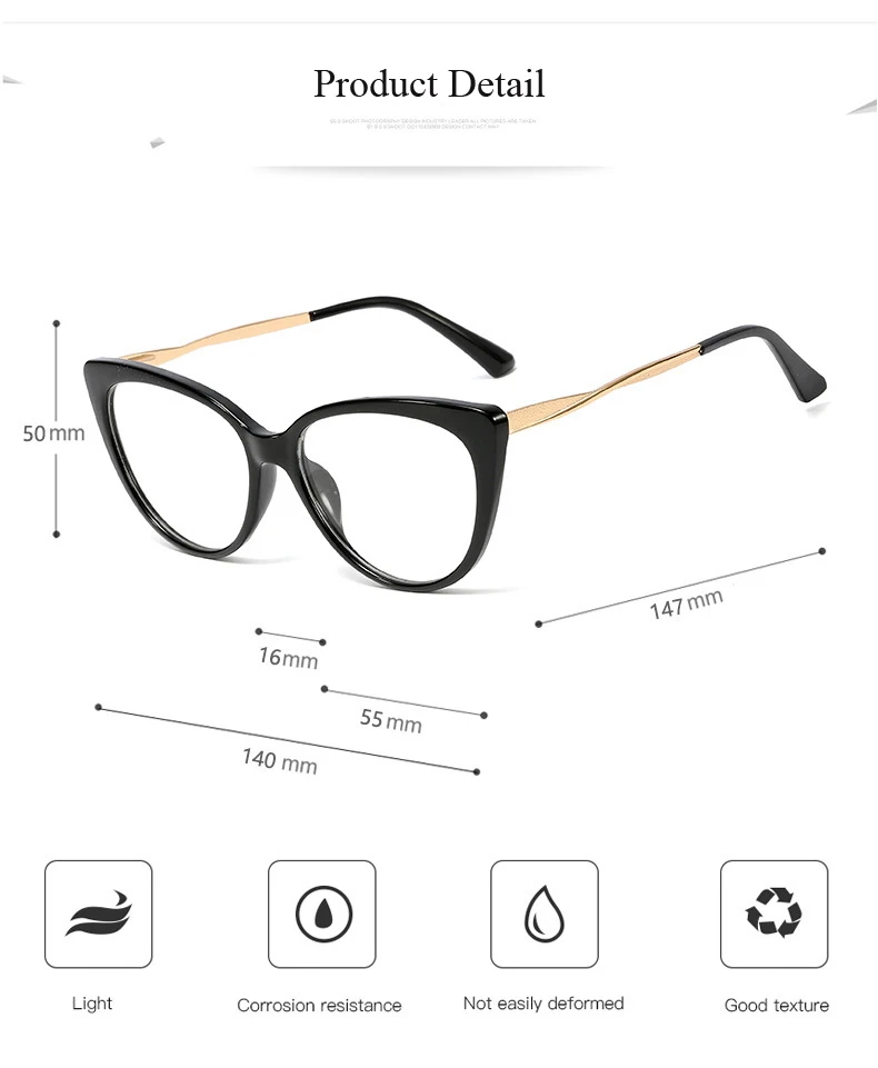 Популярные Стильные Простые очки в оправе кошачьи женские очки прозрачные оптические черные женские очки подарок на день рождения