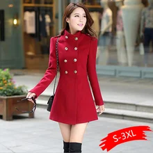 Женское шерстяное длинное пальто больших размеров с лацканами, приталенный силуэт, шерстяное пальто, осенне-зимняя верхняя одежда, пальто