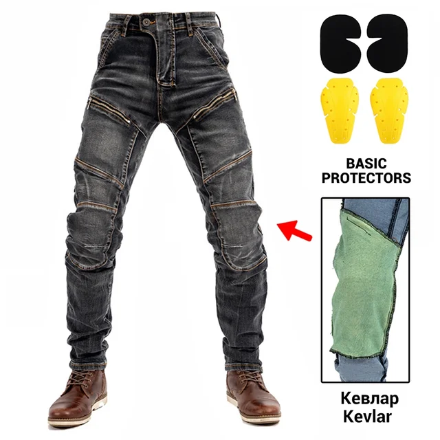Motorcycle Pants Moto Protection Motocross Jeans Rodilleras Moto Jeans Men Motorcycle Motocross Pants Four Seasons Breathable NZ04 Black 2 YE