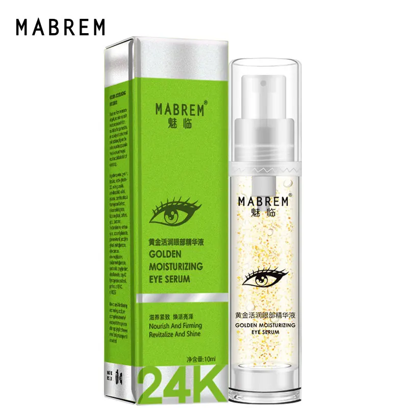 

MABREM 24k Golden Eye Serum Moisturizing Anti-Wrinkle Anti-Age Hyaluronic Acid Remover Dark Circles Against Puffiness And Bags