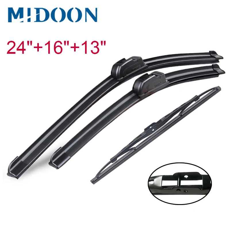 MIDOON Wiper Front & Rear Wiper Blades Set Kit For KIA Sportage JE / KM