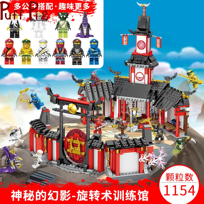 

1154Psc Ninja Building Blocks Compatible Legoingly Ninjagoed Dragon Bricks Monastery of Spinjitzu Figures Assembly Children Toy