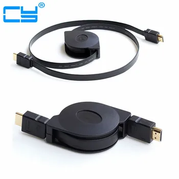 

High quality Male to Male flat retractable HDMI cable laptop Set-top box connected to TV,1m Coil Twisted Pair TV cable