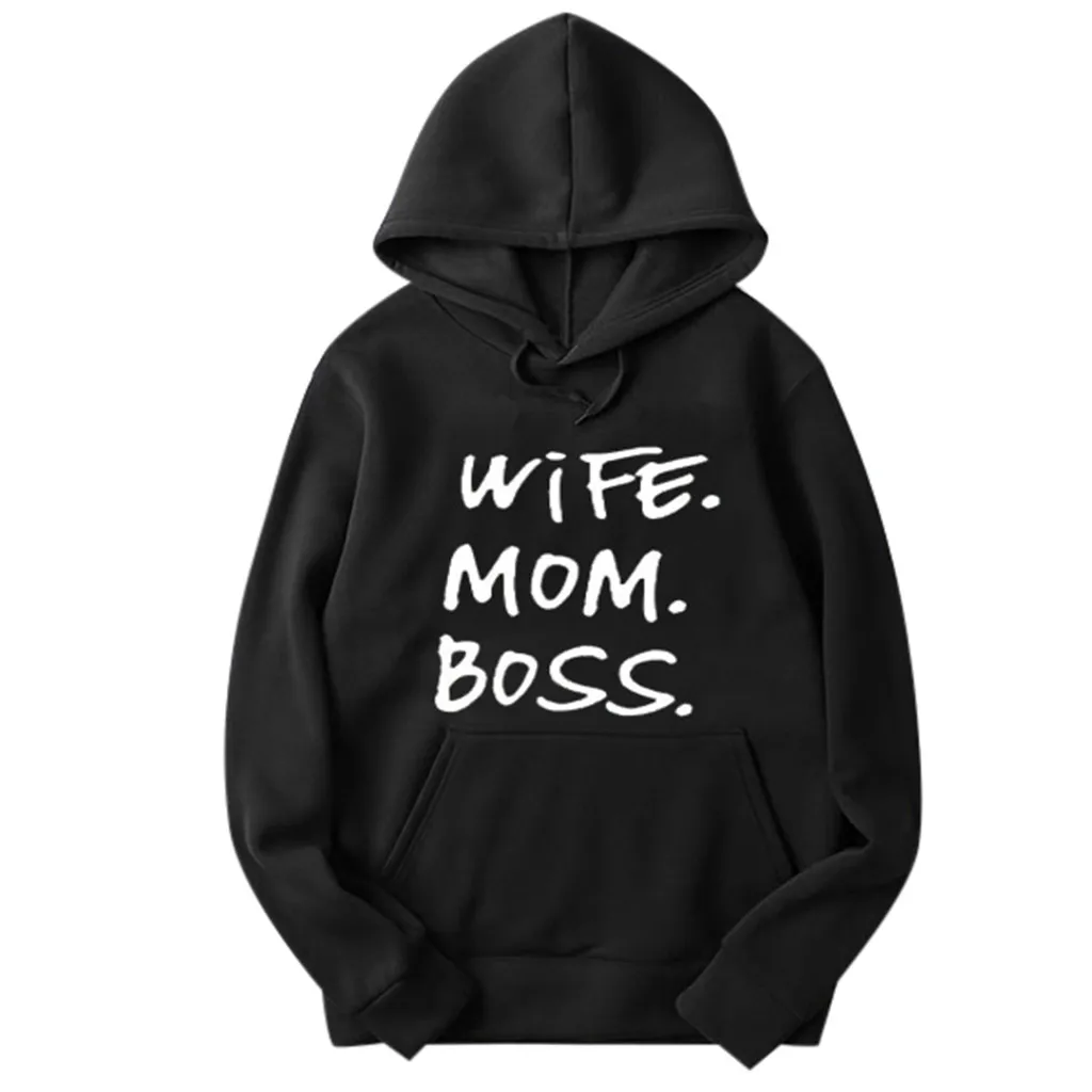 Hoodies Women Autumn 2019 Letter Long Sleeve Hooded Harajuku Streetwear Hoodie Hoodies And Sweatshirts Women Pullovers Clothes
