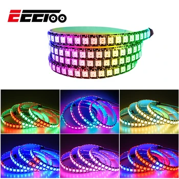 

EeeToo LED Strip Pixel Light DC5V Waterproof WS2812 IC Built-in Individually Addressable RGB Tape SMD 5050 LED Lamp Night Light