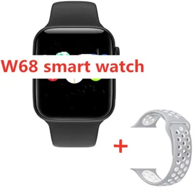 add Strap W68 умные часы серии 5 для мужчин и женщин iwo 12 lite iwo 13 W34 монитор сердечного ритма напоминание о звонках для Android Apple IPhone - Цвет: add Strap