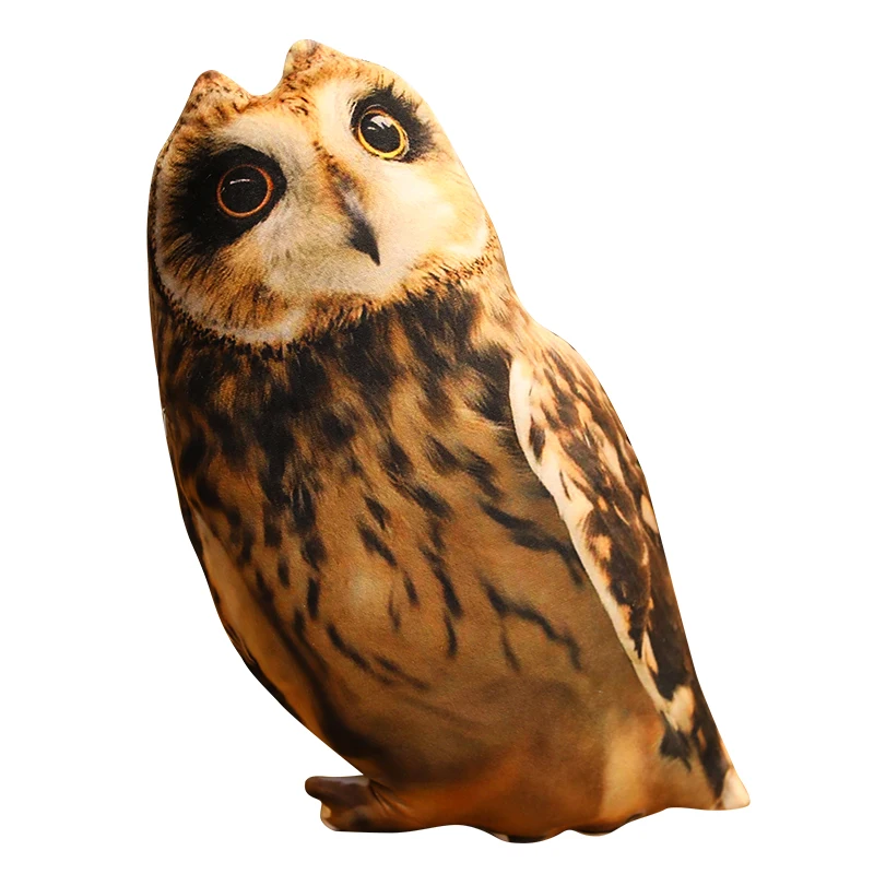 

Dropshipping New Arrival 3D Plush Toy Owl Lifelike Soft Doll Realistic Stuffed Toys for Kids