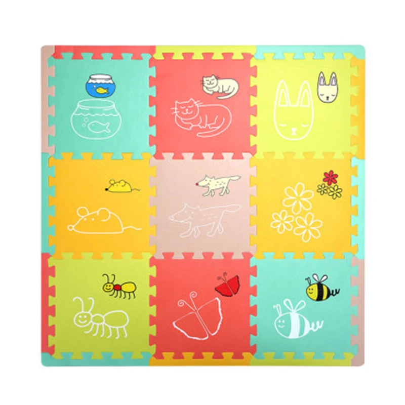 Animal And Underwater World Graffiti-Art Style Baby Crawling Playing Mat Carpet Crawler Pad Thickened For The Living Room - Цвет: Cartoon