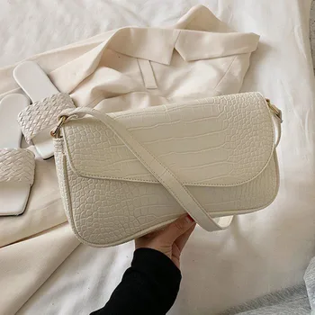 

Fashion Crocodile Pattern PU Leather Shoulder Bag For Women Simple Female Travel Handbag Lady Hand Bag Small Purses Tote Bag Sac