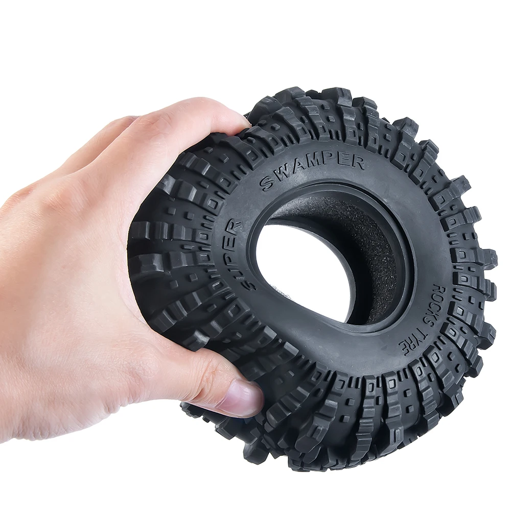 YEAHRUN 1/4Pcs inch Beadlock Wheels Rubber Tires 137mm