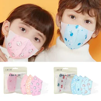 

10PCS Child Baby Mask 4 layers Dust-proof One Time Mouth Face Masks Non-woven Fabric Anti-dust 4-Ply Face Protection X#2