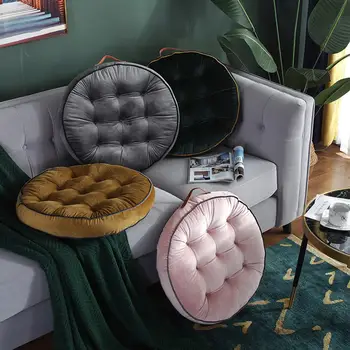 

Ehomebuy Retro Cushion Round Pillows Dutch Fleece Decorative Pillows for Home Sofa Ktchen Livingroom Elegant Soft Cushions