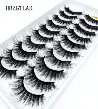 

2019 NEW 10 pairs 100% Real Mink Eyelashes 3D Natural False Eyelashes 3d Mink Lashes Soft Eyelash Extension Makeup Kit Cilios