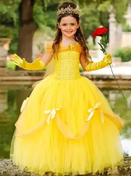 

Halloween Girls Princess Costume Kids Birthday Sparkle Tulle tutu dress