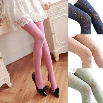 

Autumn Winter Women Net Stocking Warm Tights Long Stockings Solid Color Knitted Stocking Trendy Lolita Socks High Quality