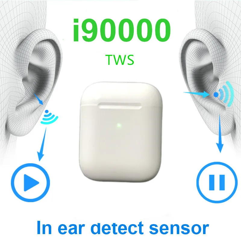 Умный датчик i90000 TWS беспроводной Bluetooth 5,0 V5 QI наушники гарнитура наушники i2000 i10000 i9000 TWS