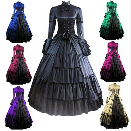 

(GT014) Gothic Lolita Civil WarMedieval Dress Gothic Victorian Ball Gown Fancy Dress Prom Halloween Party Costume