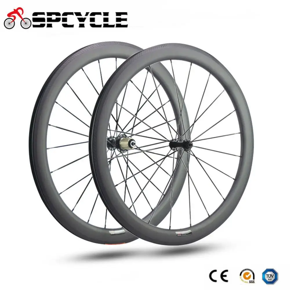 New U-Shape Special Brake Surface Road Carbon Bicycle Wheels,T1000 Full Carbon Road Bike Aerodynamic Clincher Wheels 25mm