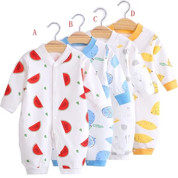 

Baby Boys Girls Romper Cotton Long Sleeve Jumpsuit Infant Clothing Autumn Newborn Baby Clothes Watermelon Printed Casual Rompers