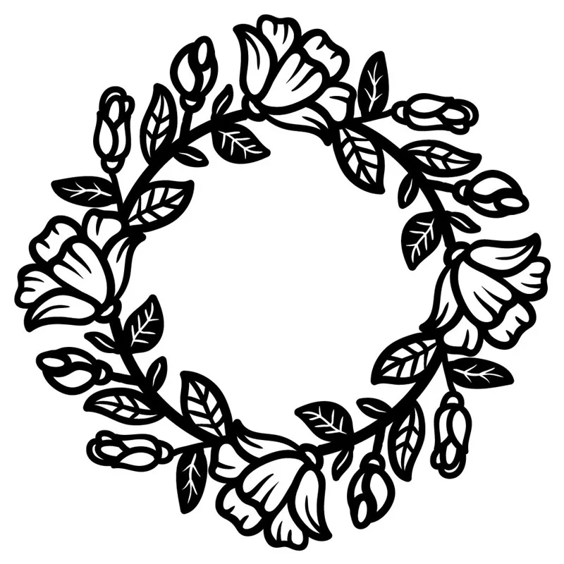 

Naifumodo Flower Frame Metal Cutting Dies Wreath Stencils for DIY Scrapbooking Photo Album Decorative Embossing Crafts Die Cuts