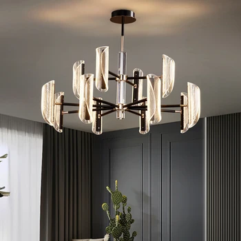 

Modern led chandelier lighting living room bedroom suspension lamps for restaurant Kitchen crystal chandeliers AC110V 220V