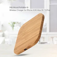 Портативное 5 Вт Qi Беспроводное зарядное устройство тонкая деревянная подкладка для Apple iPhone 7 8 Plus смартфон Беспроводная зарядная площадка