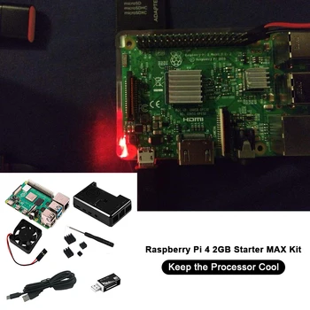 

Starter Basic Kit Previous Model Improved Development Board with Fan Cooled Case for Raspberry Pi 4