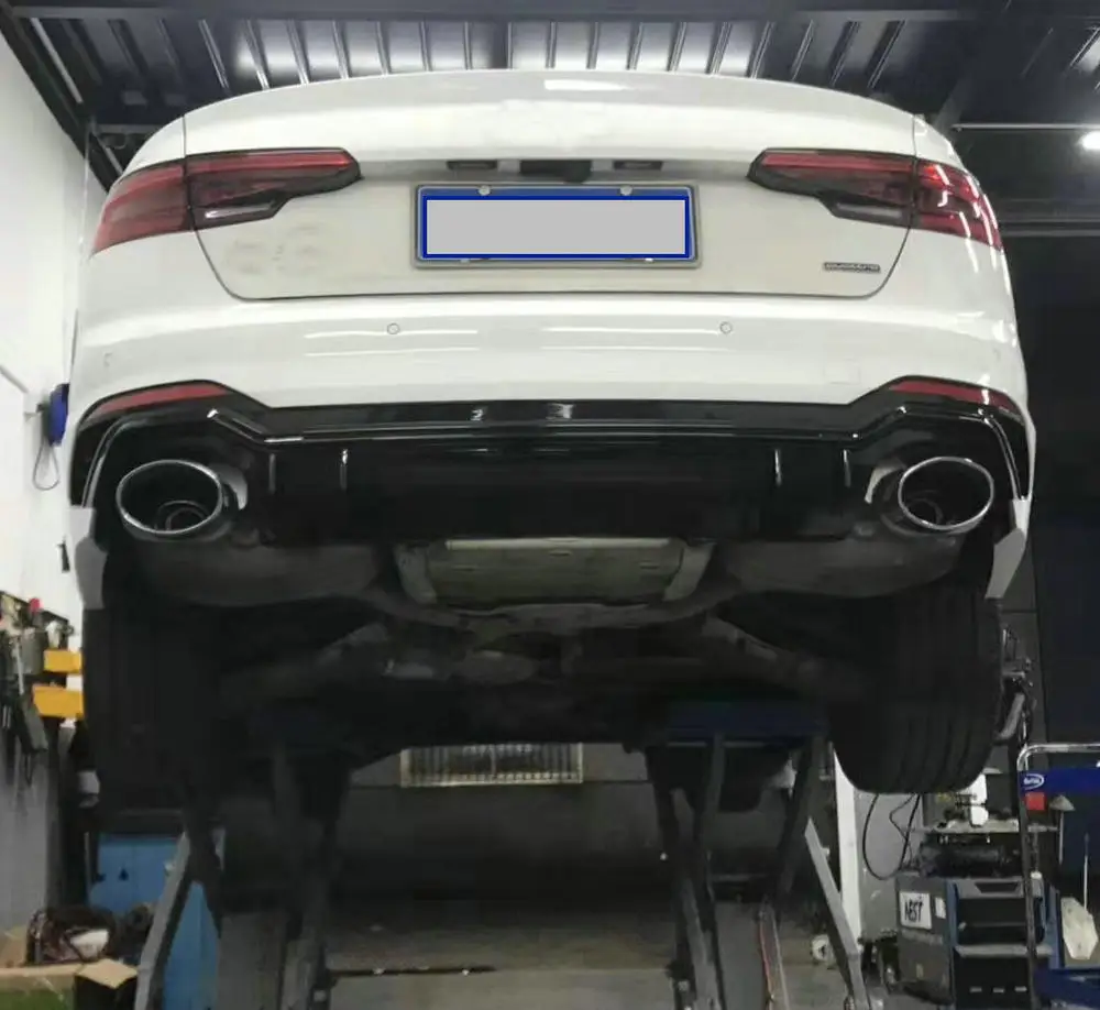 RS4 набор внешних комплектующих к автомобилю PP авто задний бампер для Audi A4- задний бампер+ задний диффузор/+ Наконечники выхлопной трубы