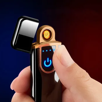 

Wontive Rechargeable Lighter Touch Sensing USB Charging Lighter Windproof Electronic Cigarette Lighter