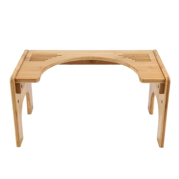 

Portable Adjustable Bamboo Non Slip Sit Squatty Toilet Stool Chair Bamboo Toilet Step Stool