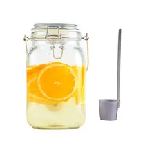 Бытовые сверкающие стеклянные бутылки вина толстые прозрачные стеклянные банки для сока 1Л/2л Герметичные банки ферментированные бочки банки