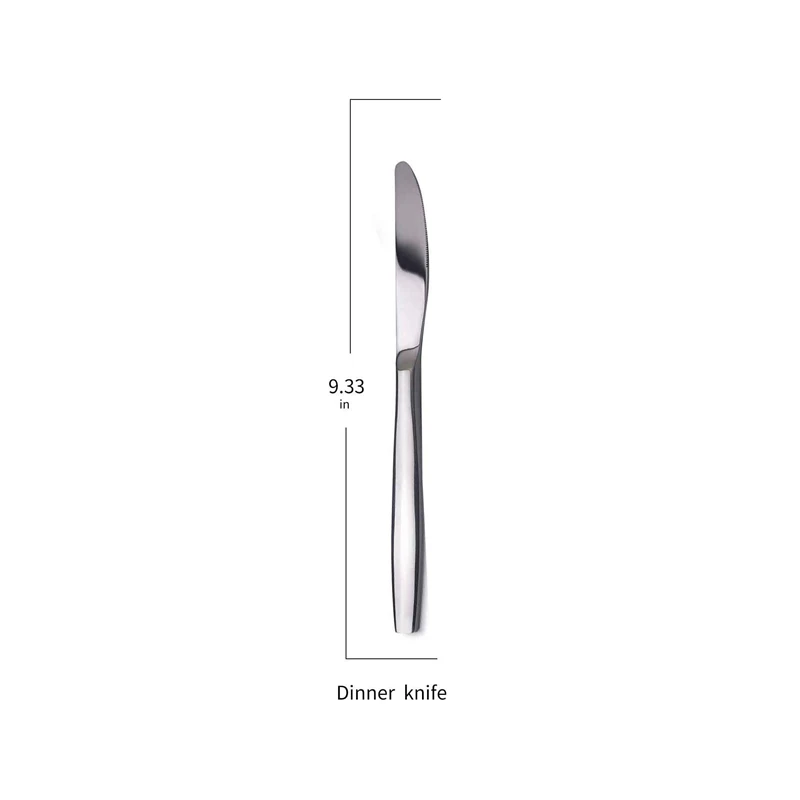 Dinner-Knife Столовая посуда из нержавеющей стали темно-серебристый металлический нож ложка вилка Посуда Porta столовые приборы столовая посуда чайная ложка столовая посуда - Цвет: Dinner-Knife