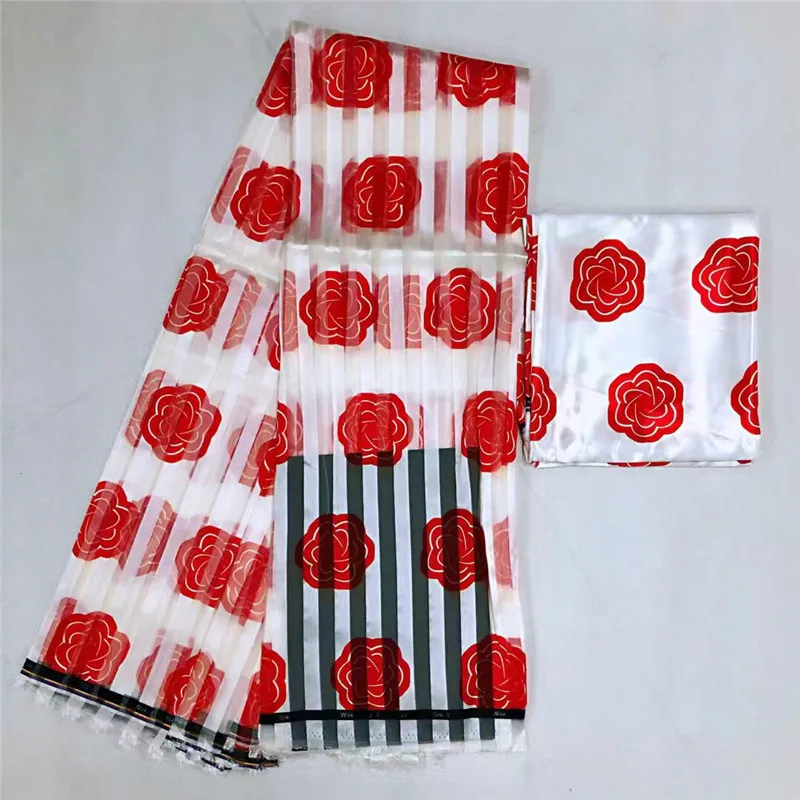 Цветочный узор атласная шелковая ткань Африканский принт ткань 4+ 2 ярдов африканская ткань нигерийская Анкара Африканский Воск