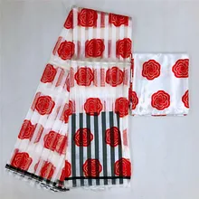 Цветочный узор атласная шелковая ткань Африканский принт ткань 4+ 2 ярдов африканская ткань нигерийская Анкара Африканский Воск