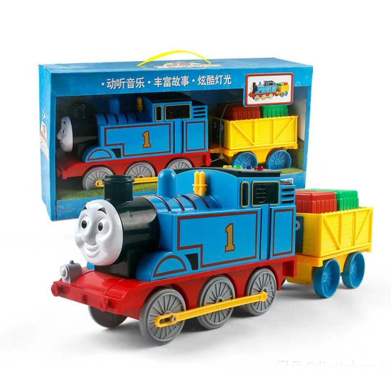 

Early education inertial train large with carriage two-way inertial toy vocal toy music toy light-emitting toy LEGAO THOMAS Car